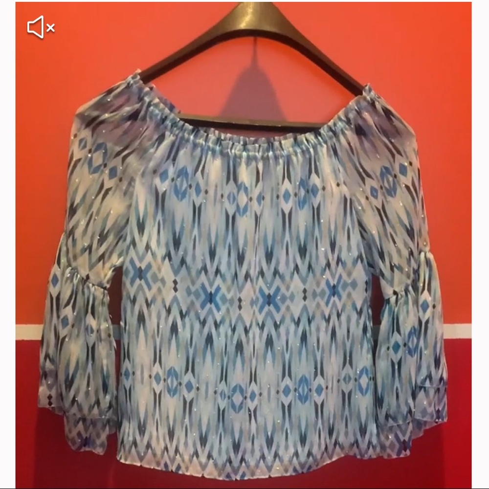White House Black Market PRINTED OFF-THE-SHOULDER - Picture 15 of 15